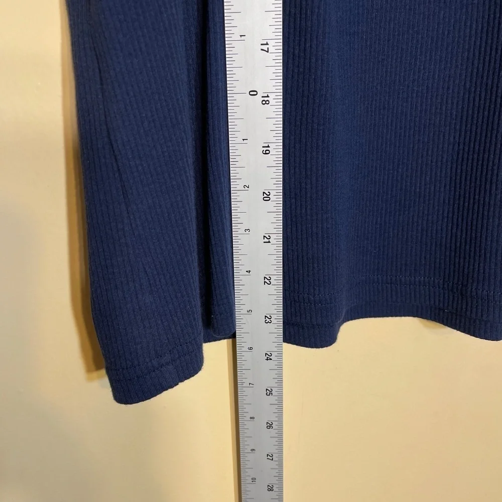 J. Crew Dark Blue Puff Sleeve Blouse